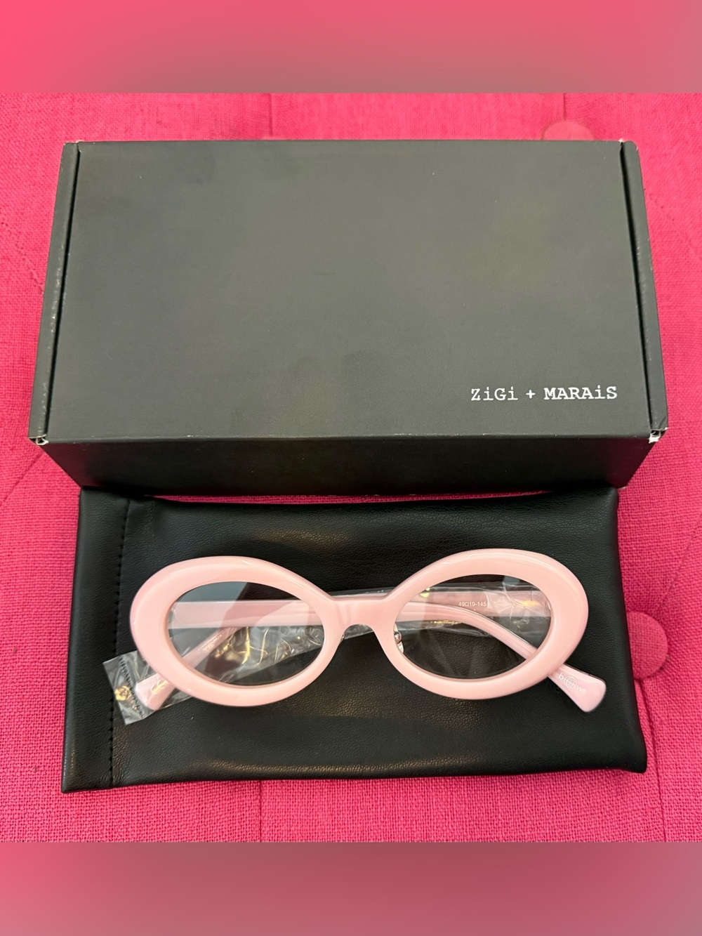 Elsa pink oval glasses